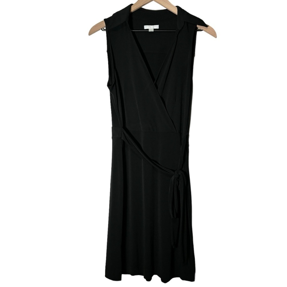 New York & Company Sleeveless Faux Wrap Dress Women's Size Medium